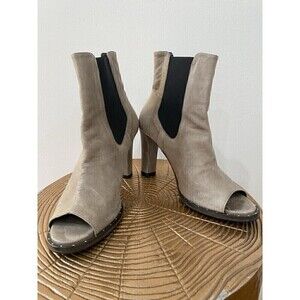 Freda Salvador Women's Bootie Tan Peek-a Boo Heels Pumps Size 7.5M